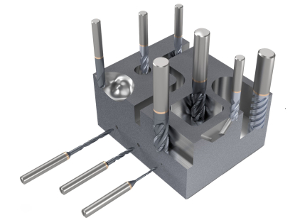 Línea de fresas de metal duro para la fabricación de componentes médicos
