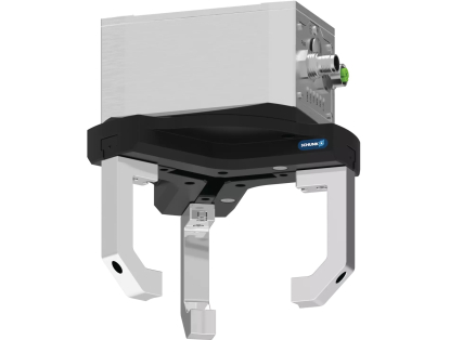 Pinza autocentrante mecatrónica ideal para la carga y descarga automatizada de tornos