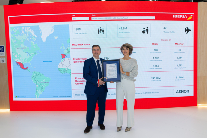 Iberia presenta una calculadora de impacto socioeconómico de su actividad