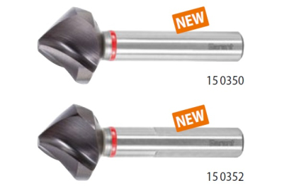 Avellanador cónico de precisión de 90° con división irregular