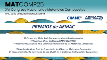 MATCOMP otorgará cinco categorías de premios a los expertos en materiales compuestos