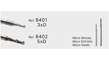 Microbrocas de metal duro con gran precisión y rendimiento para mecanizados exigentes