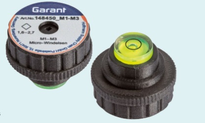 Giramachos micro ajustable con nivel de burbuja redondo