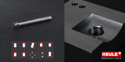 Herramienta para rebabado frontal y posterior de orificios planos e irregulares en una sola pasada