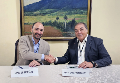 UNE y la Asociación Mercosur de Normalización renuevan su acuerdo para impulsar el comercio