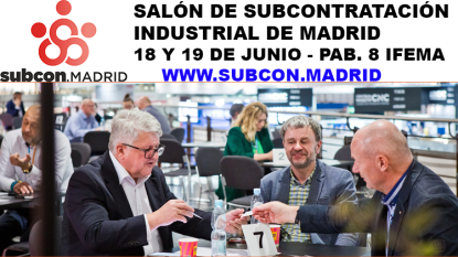 Subcon Madrid contará con la participación de 100 empresas de la industria auxiliar