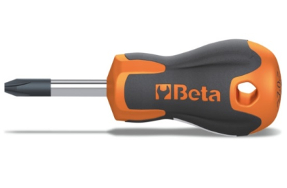 Destornillador corto con mango bimaterial