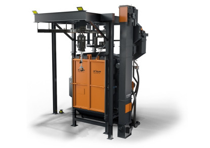 Granalladoras con raíles elevados