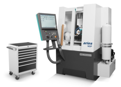 Rectificadora de herramientas CNC de 5 ejes ultracompacta aries NGP de Schneeberger