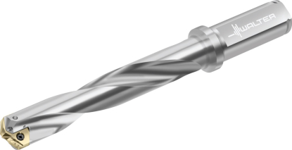 Broca con plaquitas intercambiables con dos filos de corte