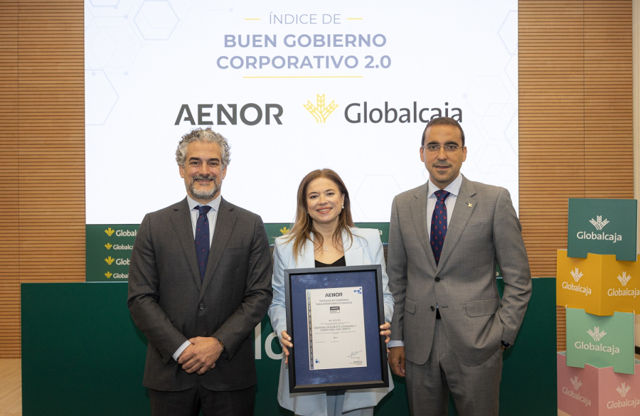 Globalcaja recibe la máxima certificación de Aenor a su gobierno corporativo