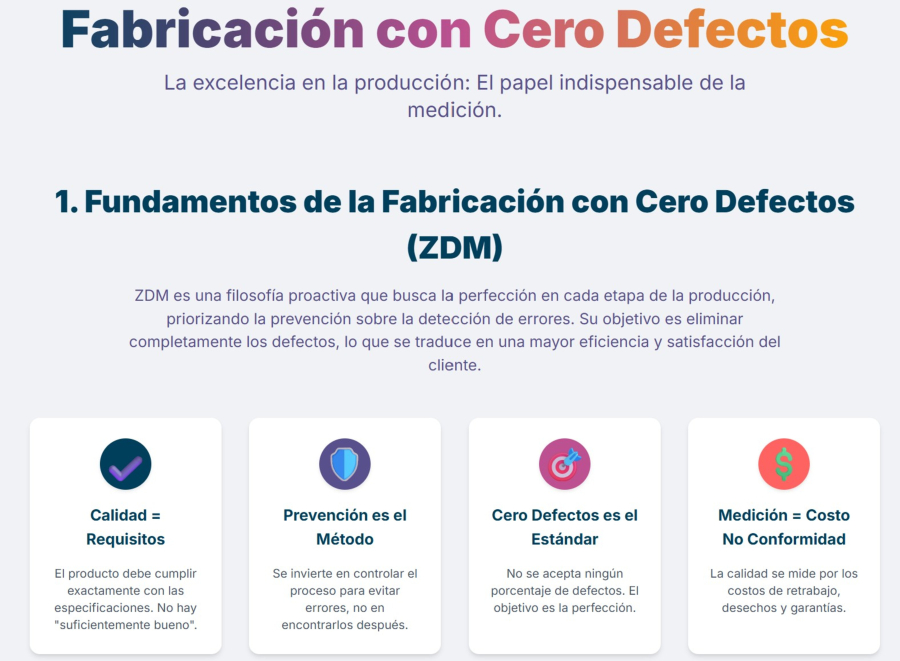 La fabricación con cero defectos y el papel crucial de la medición