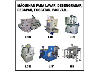 Máquinas para lavar, desengrasar, decapar, fosfatar, pasivar…