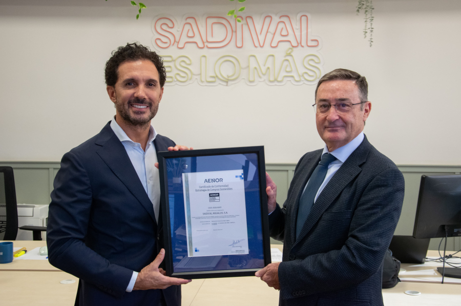 Sadival, primera empresa fabricante de cestas de Navidad y regalo certificada por Aenor en Compras Sostenibles (ISO 20400)