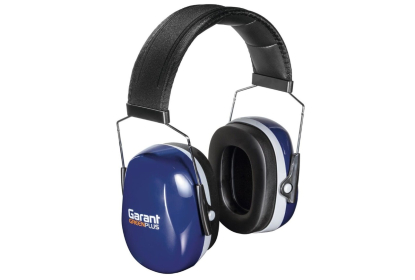 Protector auditivo de cápsula con arco resistente de acero inoxidable y un cómodo acolchado