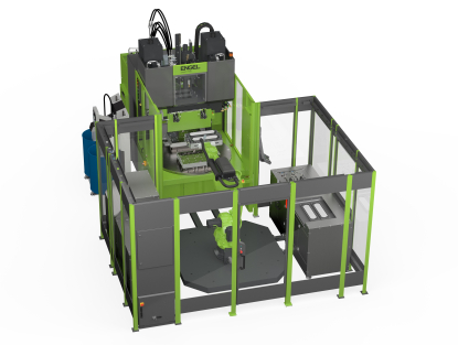 Máquina de moldeo por inyección vertical para componentes de pilas de combustible