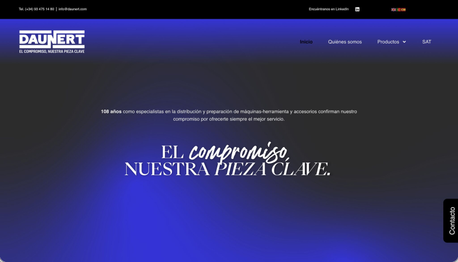 Daunert renueva por completo su página web