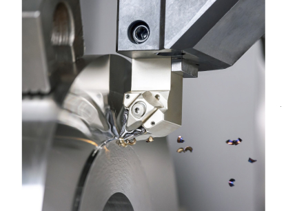 Plaquita con 6 filos de corte para torneado multidireccional de alta productividad