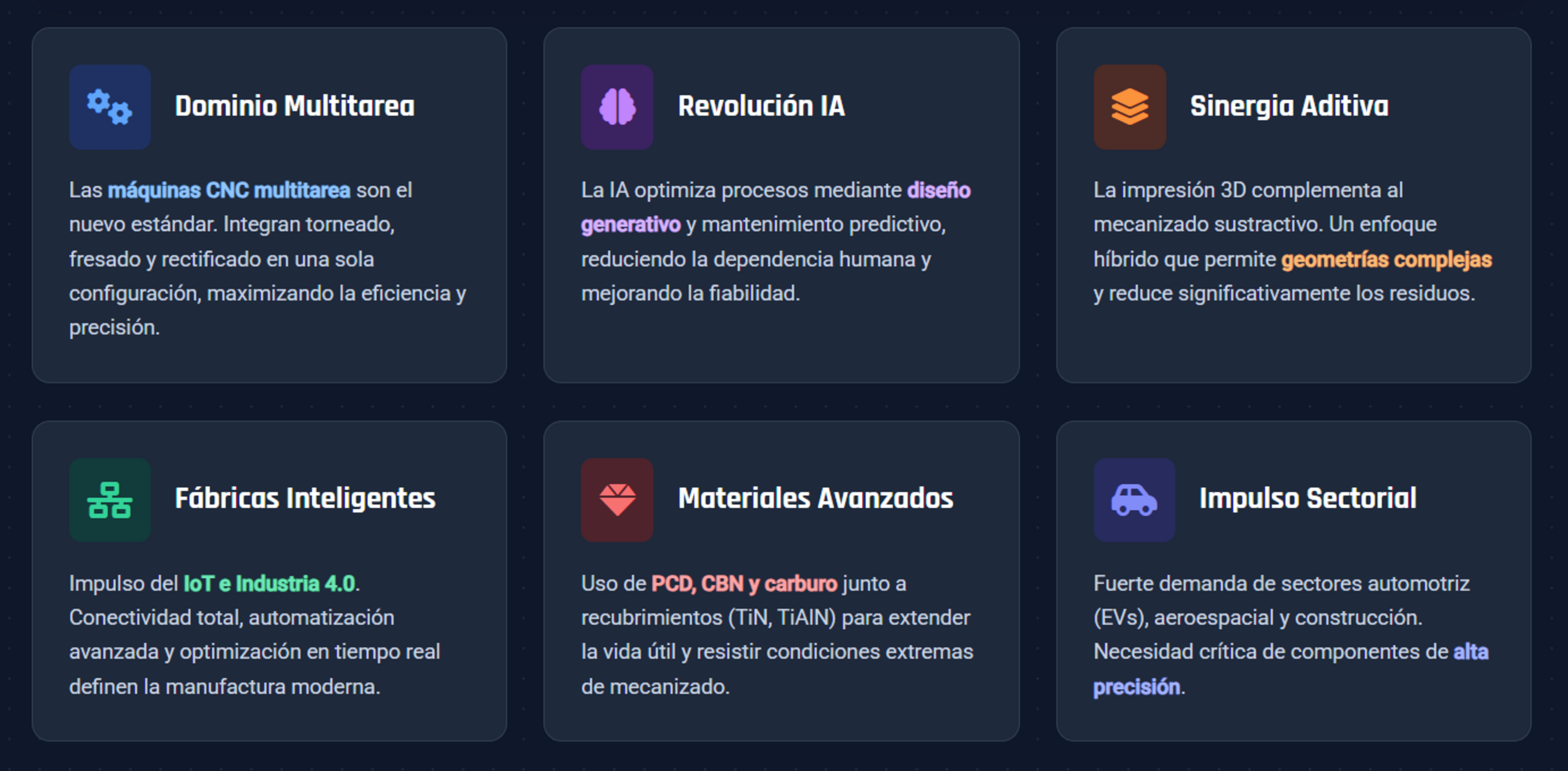 El ecosistema de las imprescindibles coprotagonistas en el mecanizado