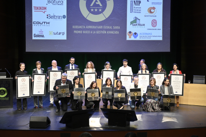 El Premio Vasco a la Gestión Avanzada culminó en una ceremonia que reconoció a 23 organizaciones