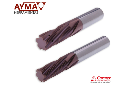 Fresas para roscado por interpolación de metal duro FMTX y FT de Carmex