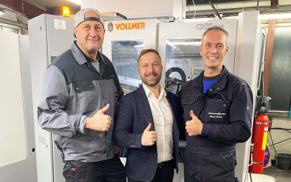 Schärfdienst Angeln confía en las máquinas del especialista en afilado Vollmer