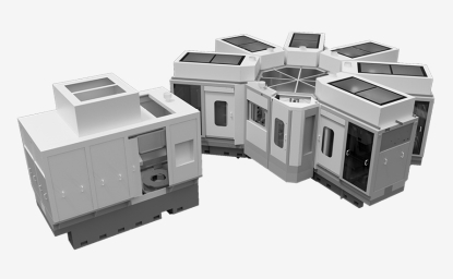 Máquinas transfer rotativas y lineales para la producción de alto volumen de componentes mecanizados