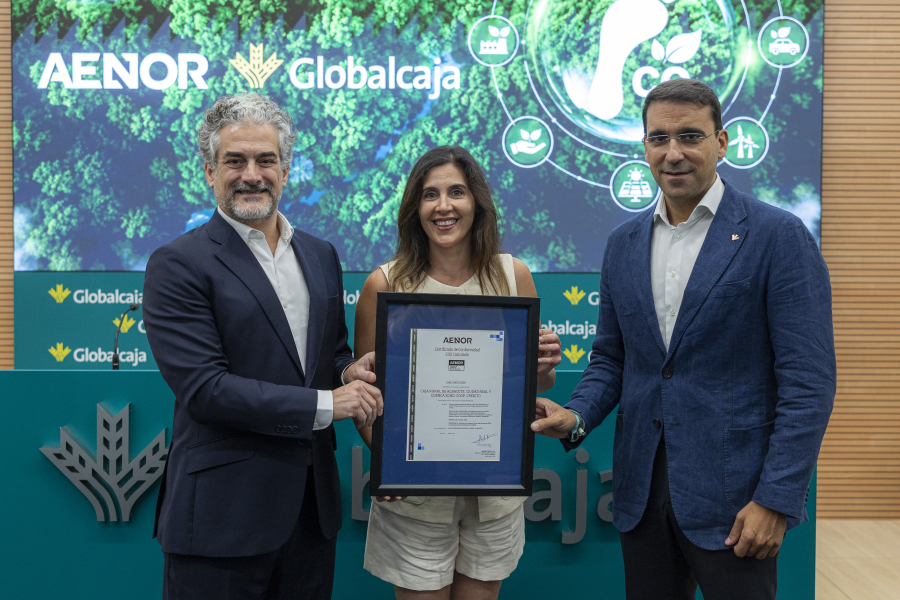 Globalcaja obtiene el reconocimiento de Aenor ‘Huella de Carbono CO2 Calculado’