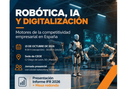 Una jornada analizará la robótica, la IA y la digitalización como motores de competitividad
